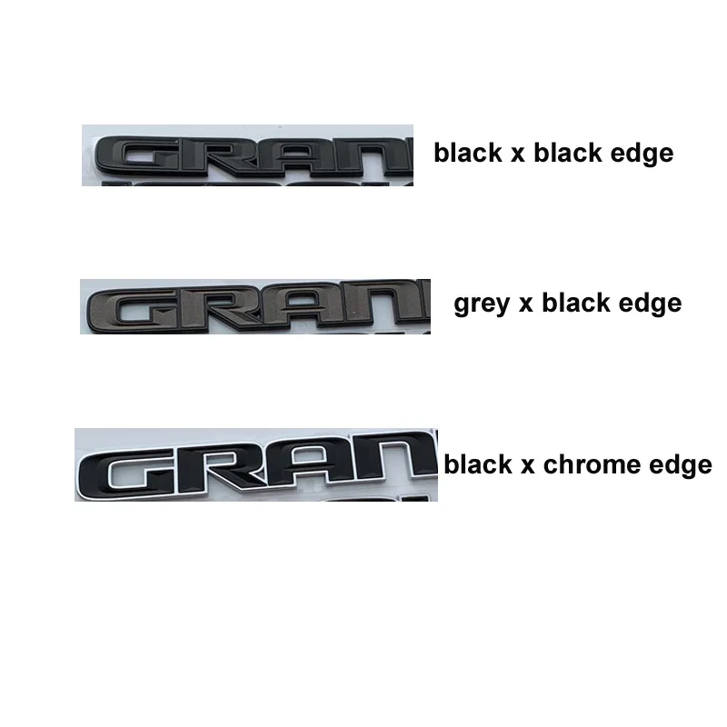 One-piece Black Letters Emblem Car Styling Side Doors Nameplate Sticker for Grand Cherokee Car Accessory with Bright Edge