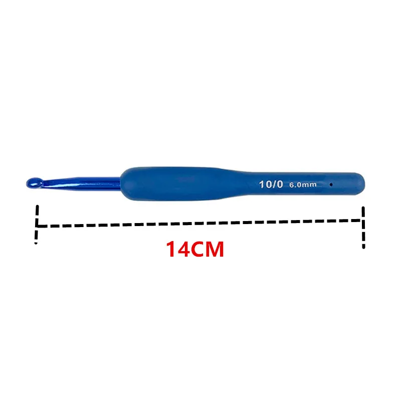 실리콘 손잡이가 달린 알루미늄 크로셰 후크, DIY 크로셰 스웨터 직조, 2-10mm, 9 개 세트