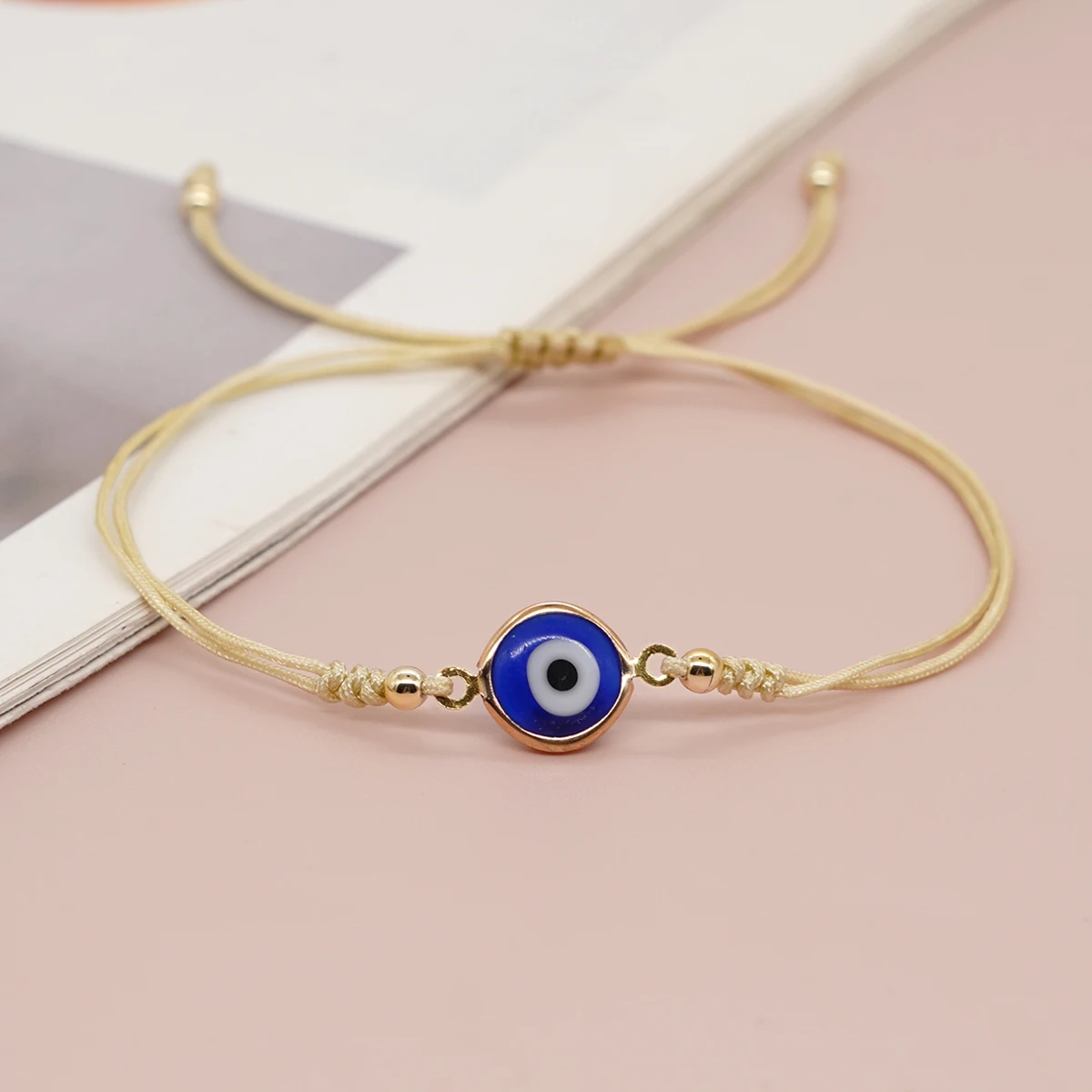 Go2boho New In Enamel Evil Eye Rope Friendship Bracelet Adjustable Women Men Kids Summer Jewelry