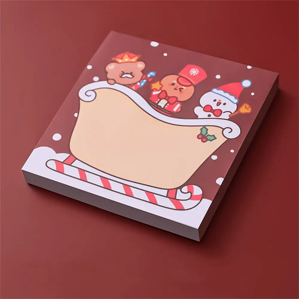 

50 Sheets Posts Stationery Notepad Paper Office Supplies Santa Message Notes Writing Paper Sticky Notes Christmas Memo Pads