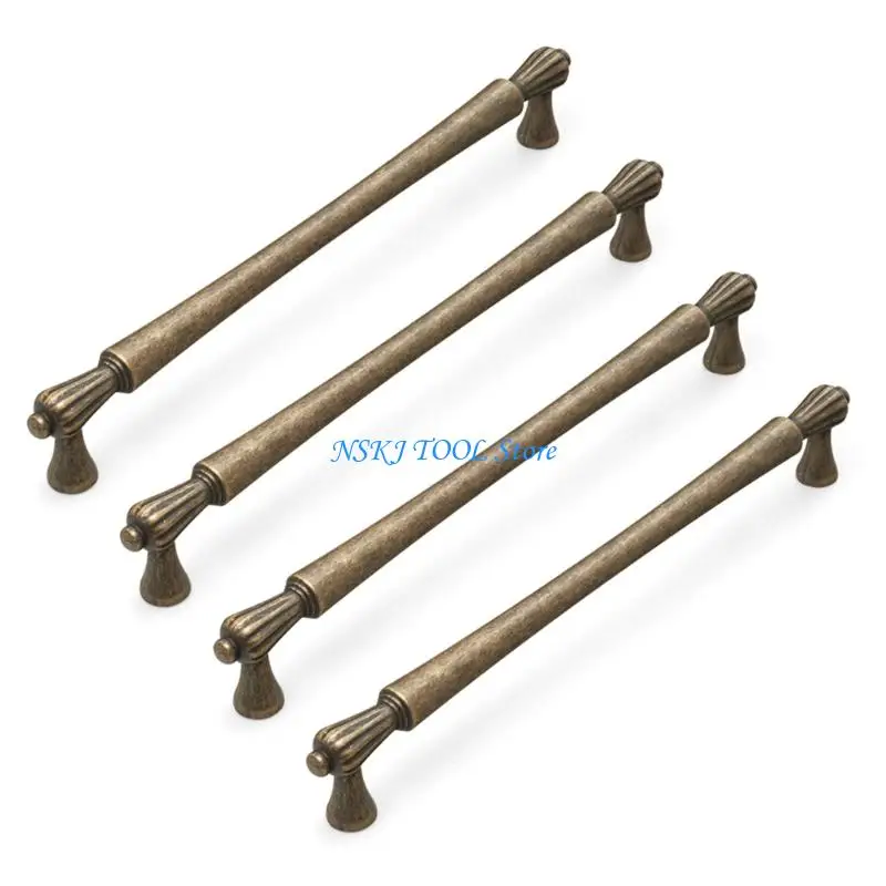 L8RC 4pcs Drawer Pulls French Styles Kitchen Cabinet Handle for House