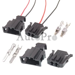 1 Set 2 Hole 1-929588-1 191972702 AC Assembly Auto Male Female Docking Socket Car ABS Sensor Wire Harness Connector For VW Audi