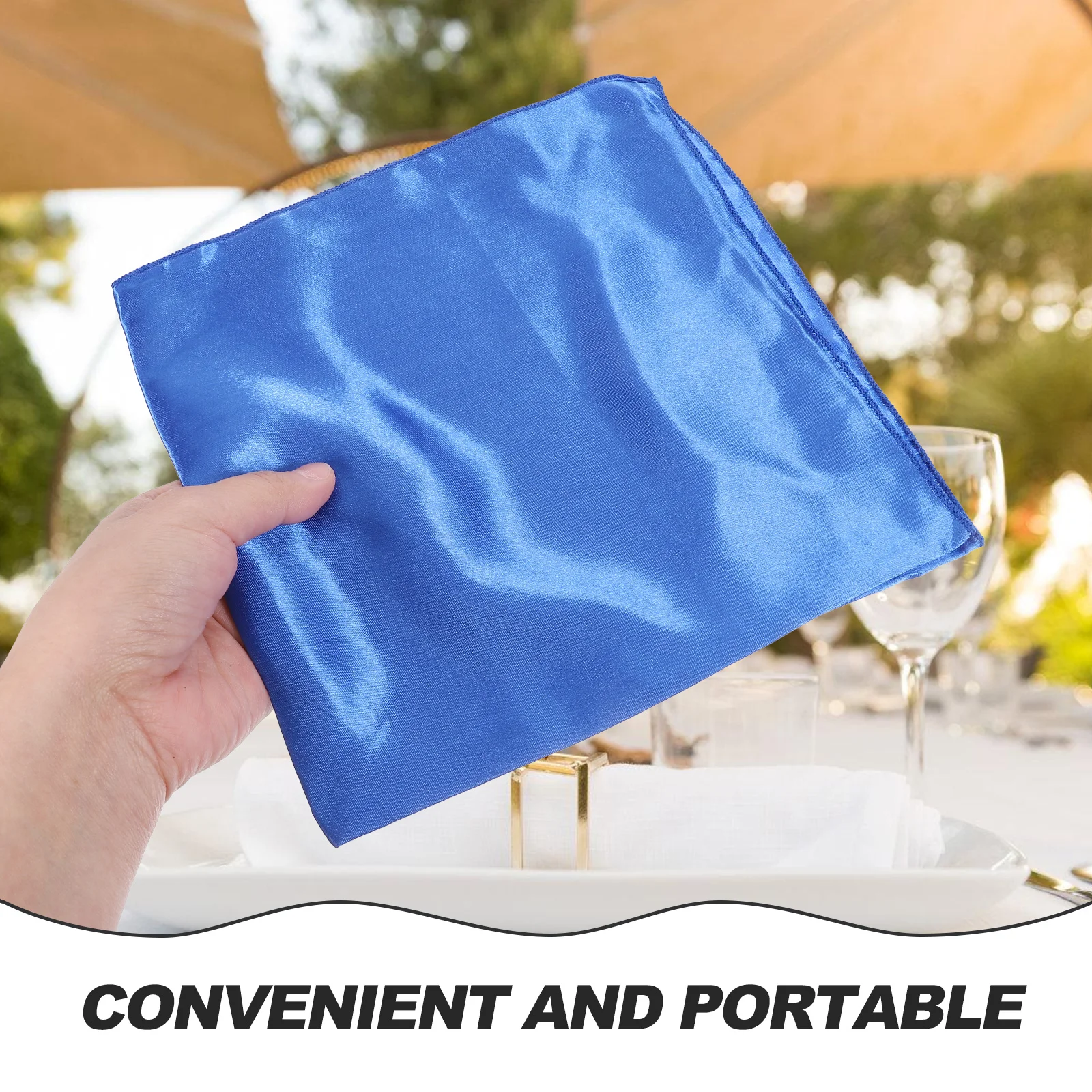 

8 Pcs Flower Hair Cloth Napkin Banquet Table Napkins Dish Cloths Satin for Party