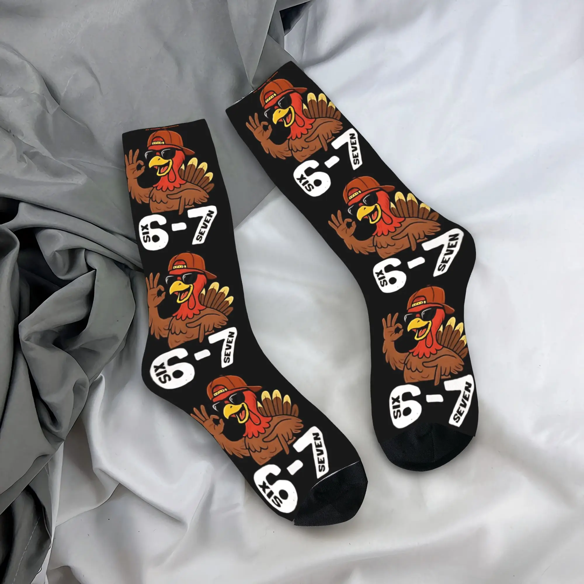 Calzini per coppia Six Seven Turchia Calze per il Ringraziamento Calzini comodi Kawaii primaverili Calzini antibatterici per ciclismo personalizzati