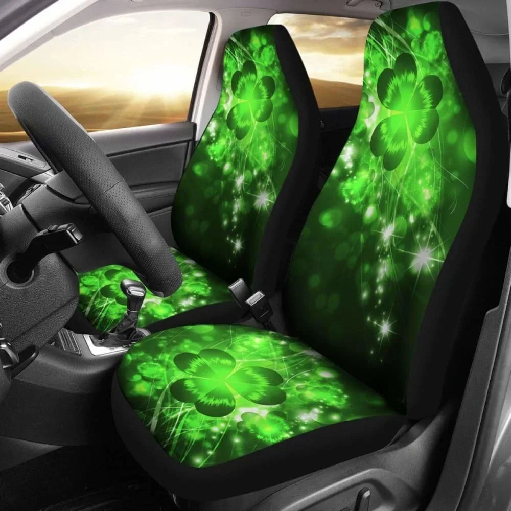 

Shamrock ирландские бриллиантовые чехлы на автомобильные сиденья удивительные идеи подарков 210202, комплект из 2 универсальных защитных чехлов на передние сиденья