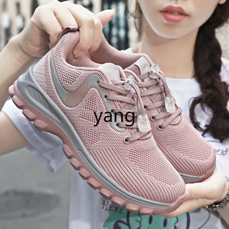 LMM summer breathable not tired feet comfortable elderly mother shoes non-slip soft sole