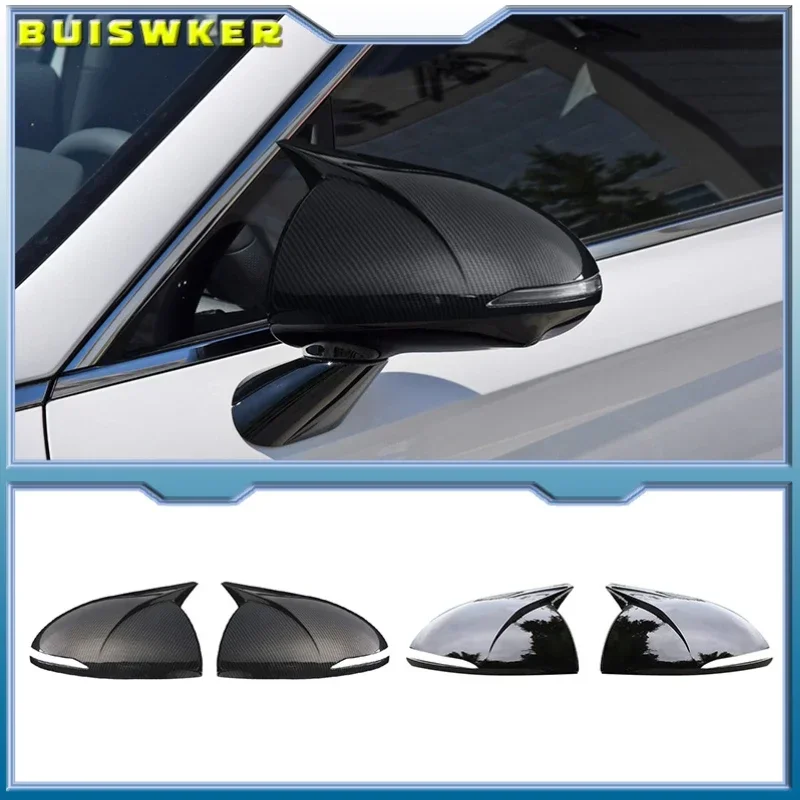 

Car Accessories Piano Black Tuning Auto Sport Bat Design RS Side Bat Design Mirror Cover for Hyundai Sonata DN8 2020 2021