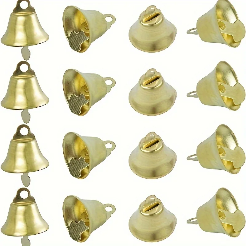20pcs, Mini Golden Jingle Bells Liberty Bells for Wind Chimes Wedding Doors Dog Collar Christmas Decorating