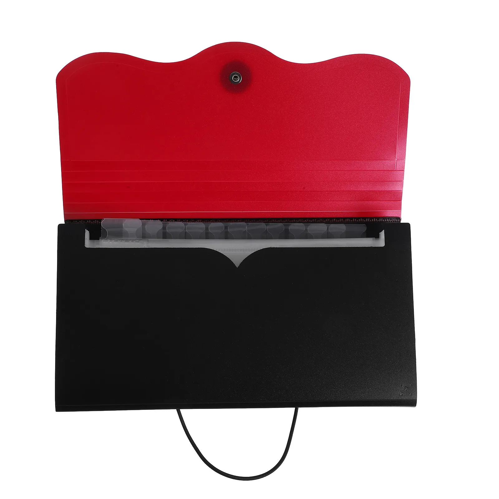 

Plastic Accordion File Folder with 13 Compartments Receipt Organizer for Bills Coupons Documents Waterproof Portable Minimalist