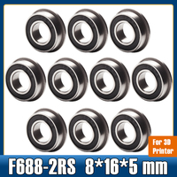 F688-2RS Bearing 8*16*5 mm ( 10 PCS ) Miniature Flanged F688RS Ball Bearings LF-1680DD