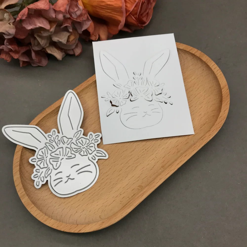 1pcs metal cutting dies cut die mold Flower Rabbit Scrapbook paper craft blade punch stencils dies