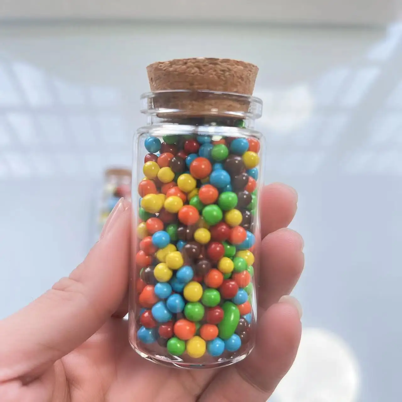 

empty Glass tube 25*37*70mm 50ml Glass Jar Glass Bottle Corks Storage Spice spicy Candy Containers Vial bottle