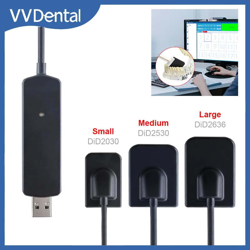 Dental Digital RVG Sensor Portable X-ray Sensor Radiovisiograph High-Frequency Intraoral Imaging System HD Image Dentistry Tools