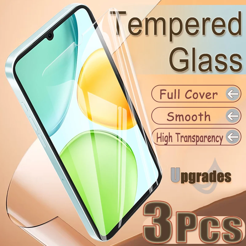 

3PCS Fingerprint-Unlock Protect Tempered Glass for Honor X6d X 6 D X6 6d Clear Anti Explosion Screen Protectors Film Full Covers