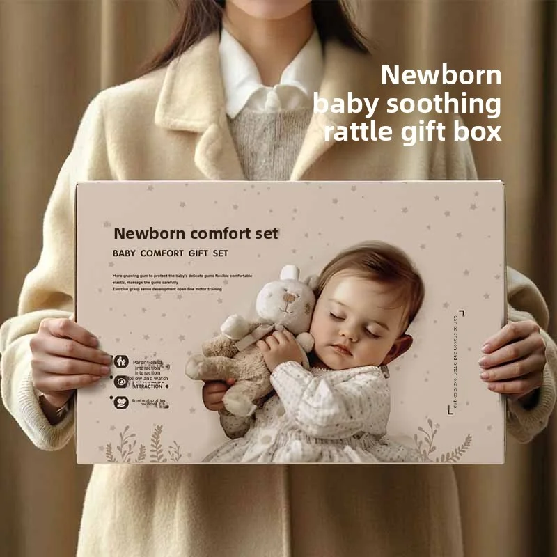 Baby Rattles Handheld Toys, Newborn Baby Shower Gift & Welcome Present, Soothing Rattles for Infants