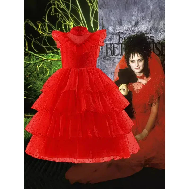 الأوروبية والأمريكية شعبية العالم السفلي ماجى ليديا تأثيري فتاة هالوين بيتل عصير فستان الزفاف تأثيري اللباس