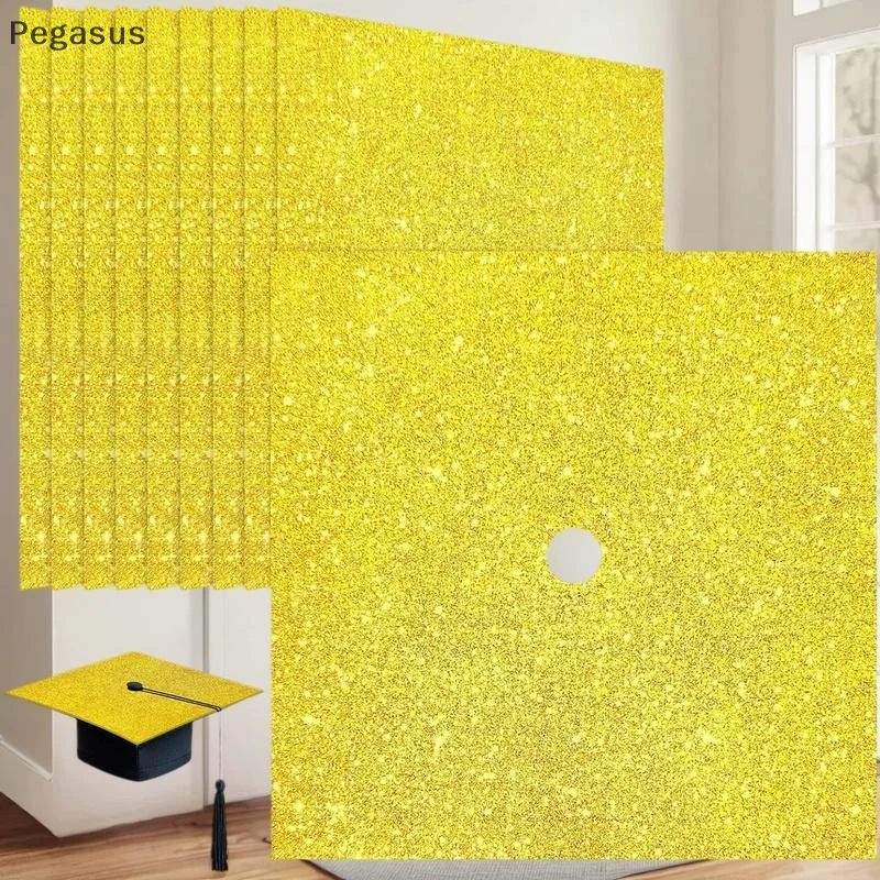 1/5 قطعة قبعة التخرج ذاتية اللصق أعواد تزيين درجة حفل قبعة التخرج توبر إيفا ملصق جامعة حفلة Supp #3