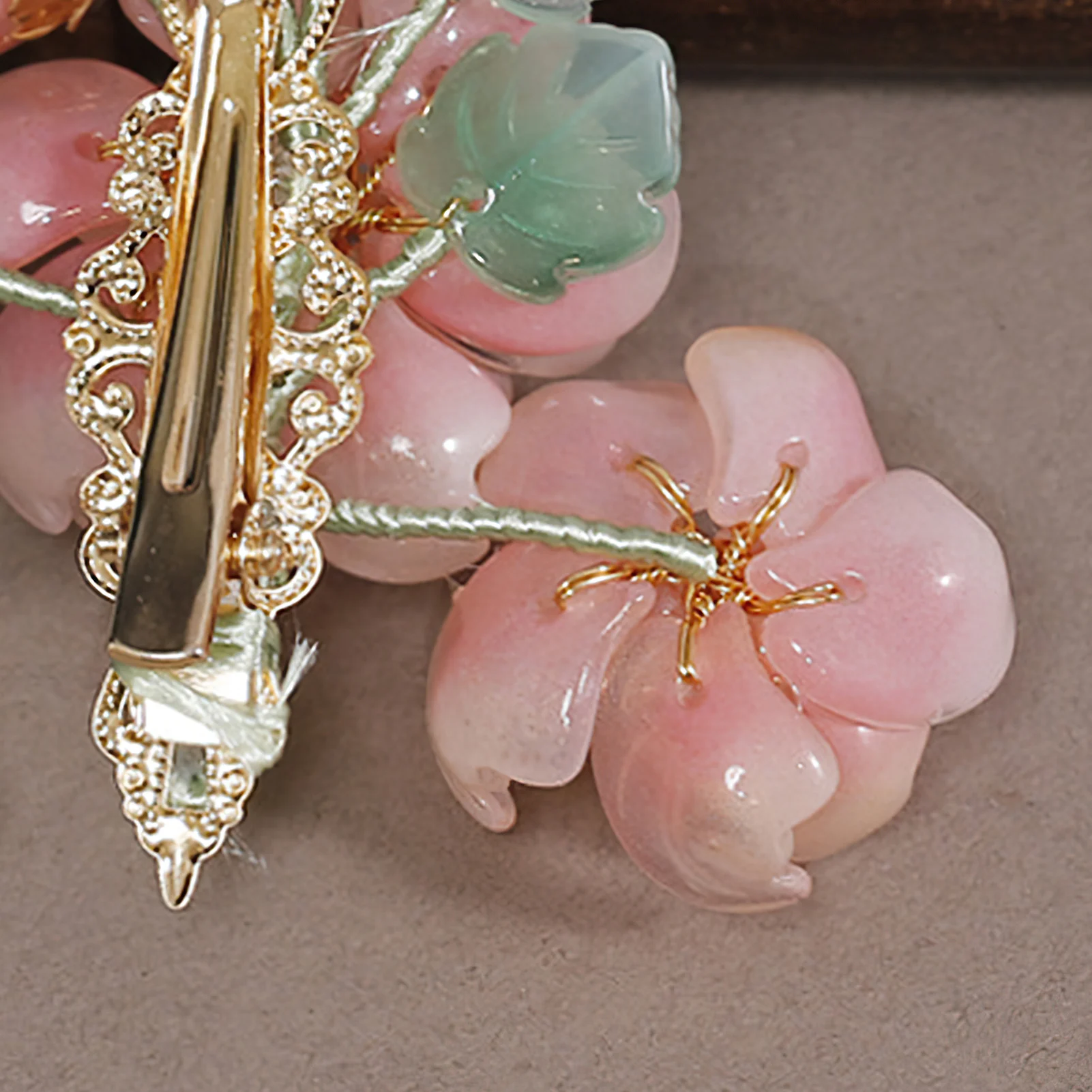 

Элегантные заколки для волос с розовым цветком, боковые заколки в стиле ретро, китайский стиль, цветочные заколки для волос, супер фея, головные уборы, платье ханьфу, украшения для волос