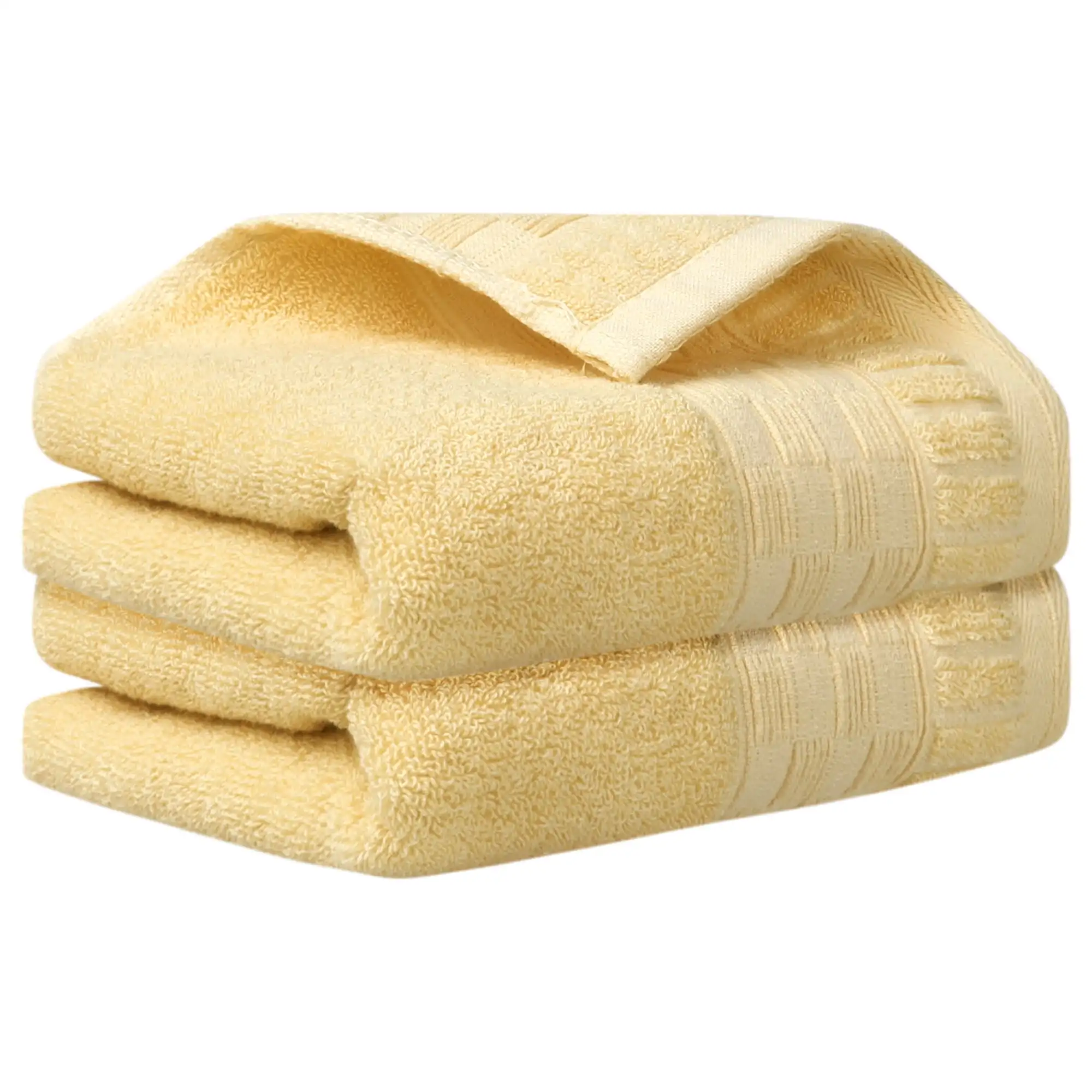

Plaid Pattern 2 Pack Hand Towels Comfort Towel for Bathroom, Gym Yellow 14 x 30