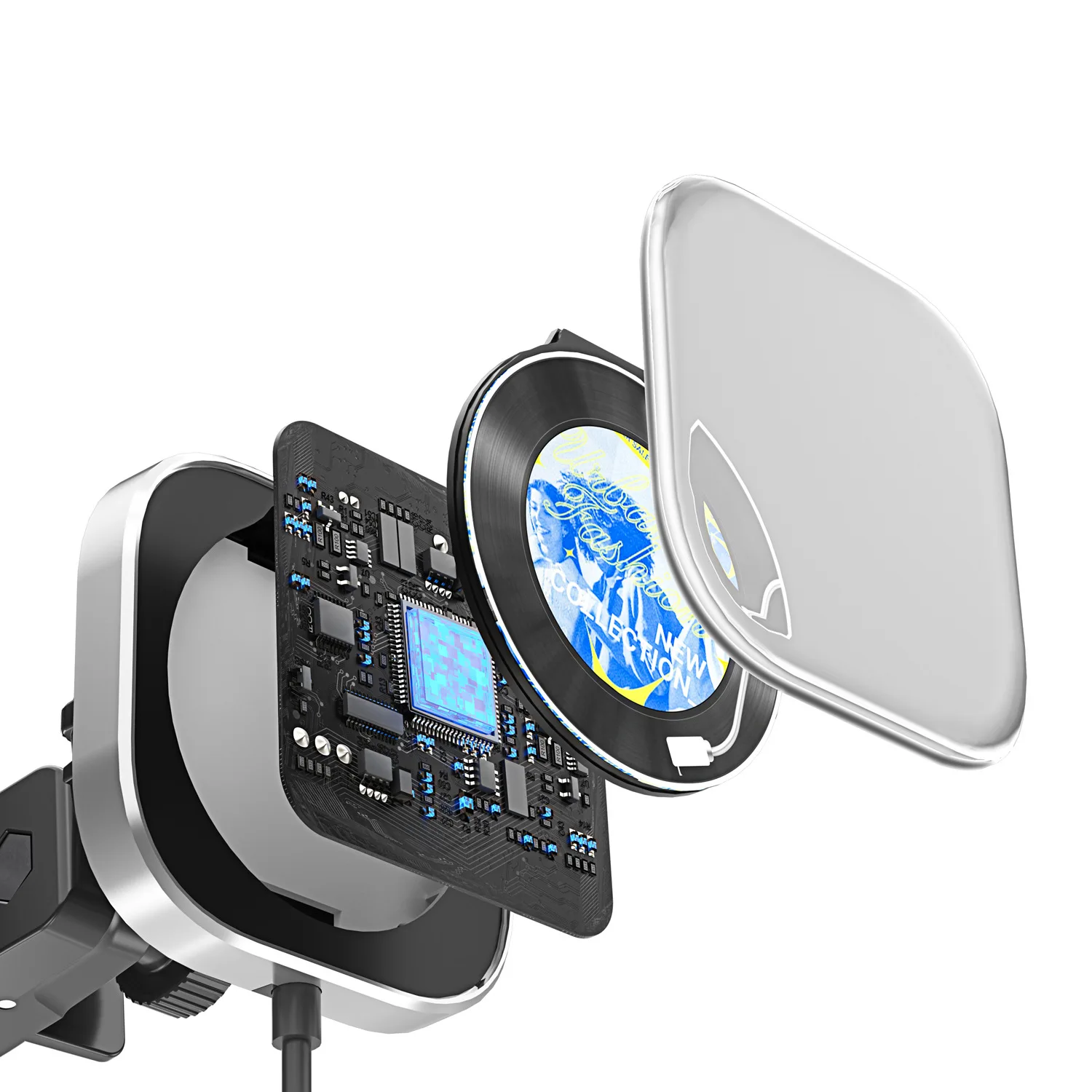 Electronic photo frame with screen fragrance wireless carplay portable adapter