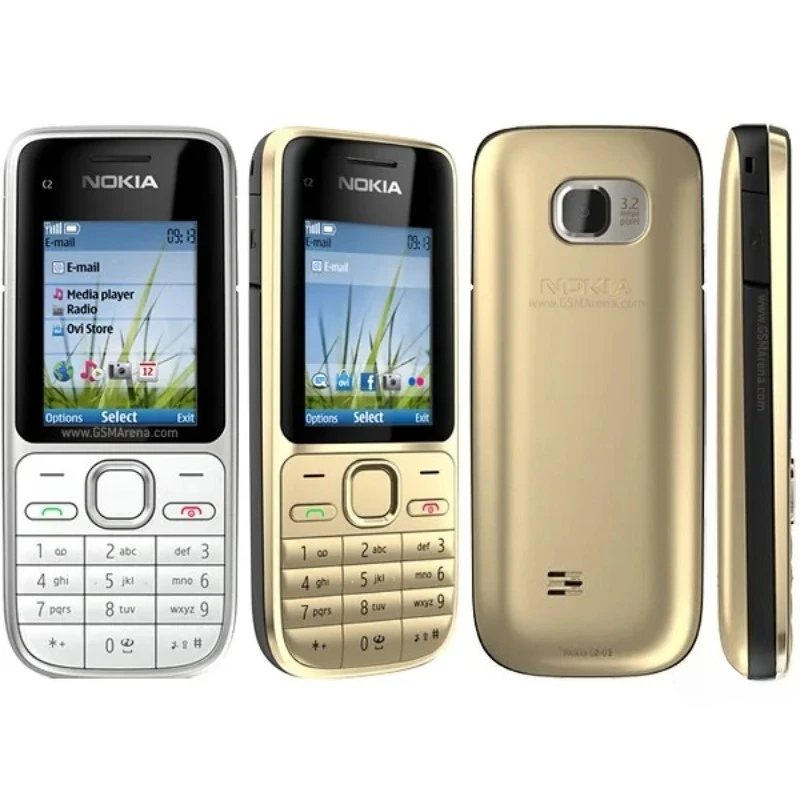 Nokia C2-01 3.15MP Camera 3G Network Unlocked Mobile Phone Multi Language Russian Arabic Hebrew Cellphone