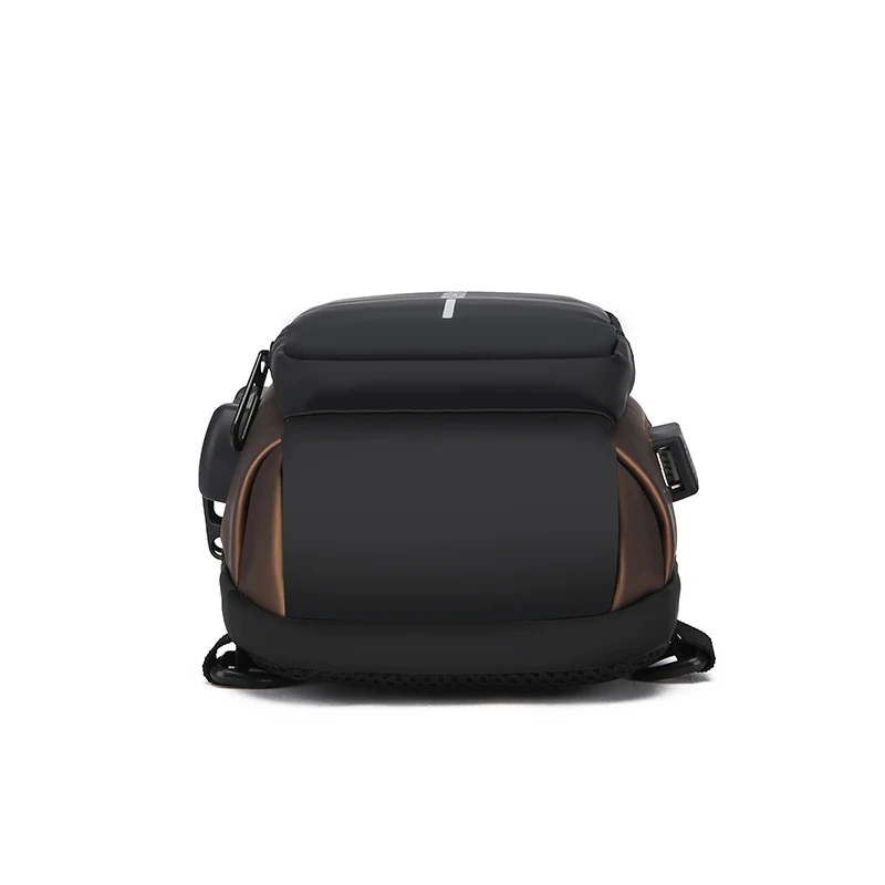 Diebstahlsichere Kombinations-Schloss Herren Brusttasche Wasserdichte Hartschalen PU-Leder Umhängetasche Tragbare Handgurt-Schultertasche – Detail 15