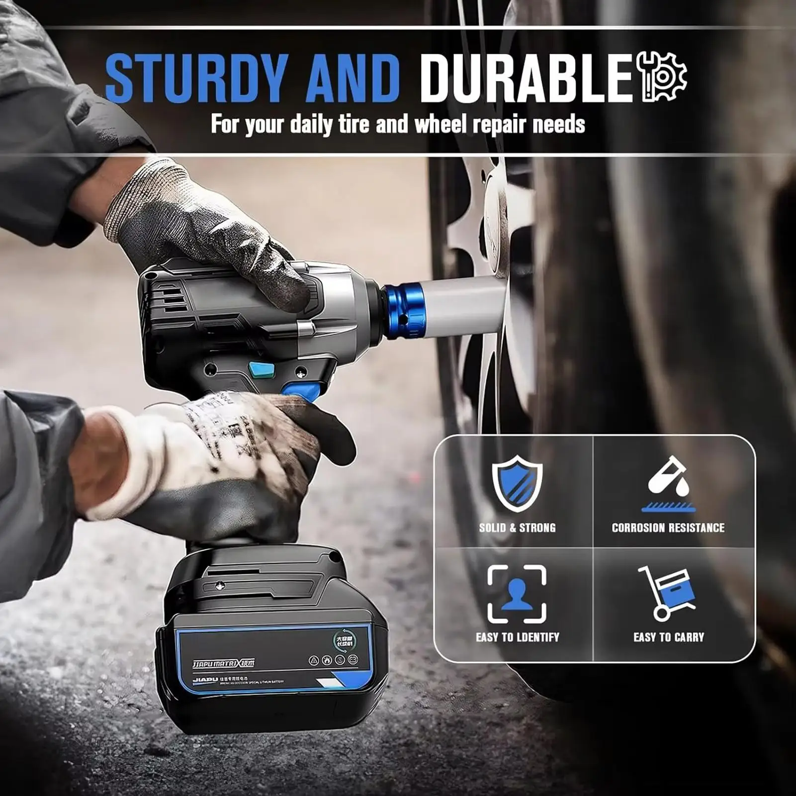 

Wheel Socket Set Wheel Protector Repair Tools 5 Pieces 6-Point Deep Socket Set For Truck Auto Pickup SUV Sedan Brake Service