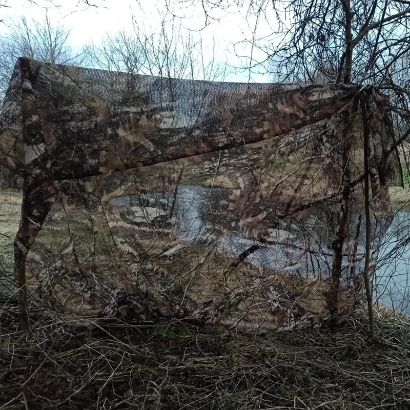 Camo Netting 300d See Through Mesh Camouflage Net For Hunting Duck Tent Shade Awning Sunshade Camping Shooting Bulk Party Goods