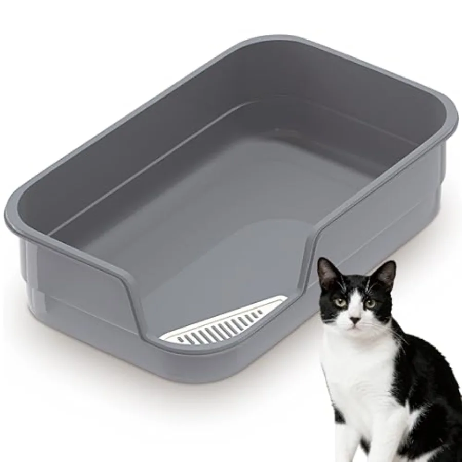 

Extra Large Cat Litter Box High Sided and Low Entry Litter Tray for Senior and Big Cats 23.6" x15.7" x5.9" XL Deep High Back Ki