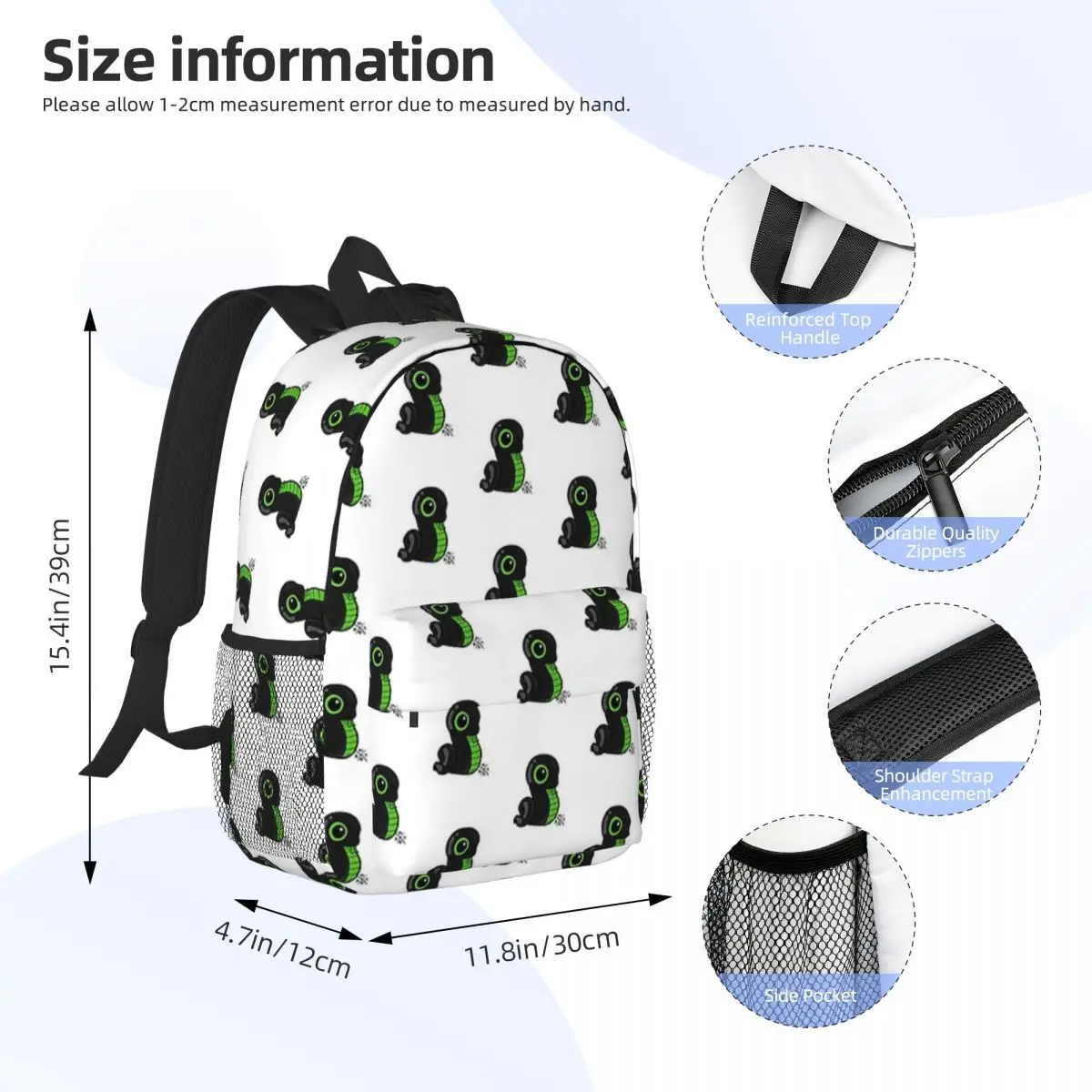 Sneki Snek Fan Design Razer Sticker Backpacks Teenager Bookbag Casual Children School Bags Travel Rucksack Shoulder Bag