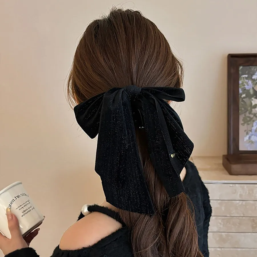 

Premium Velvet Butterfly Hair Claw Simple Elegant for Low Ponytail Back Head Bun Half Up Styling Women Gift