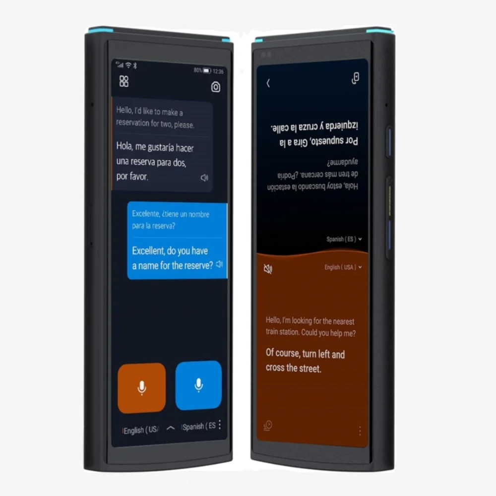 Free Roaming Data  4.0 Language Translator Device 60 Languages Instant Voice AI Translator for Travel Learning Business