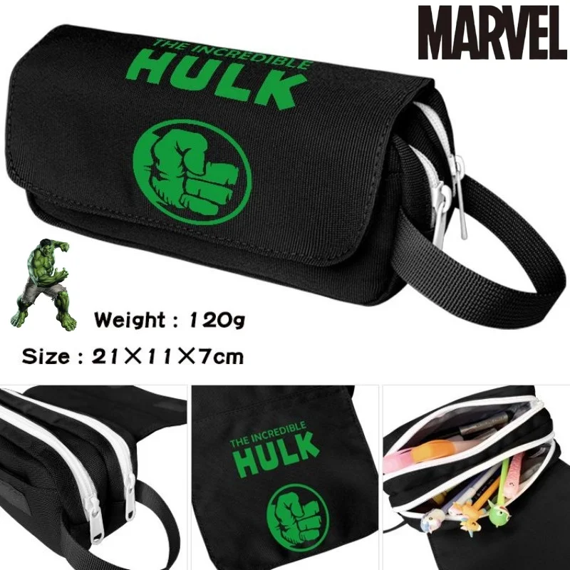 Estuche creativo de lona de gran capacidad con dibujos animados de Marvel, Hulk, Deadpool, Thor, Spiderman, Iron Man, Venom, Capitán América