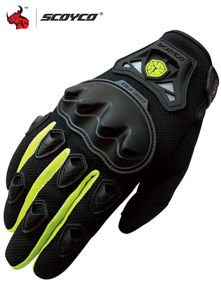 SCOYCO Anti-drop Motorcycle Gloves Breathable In Summer Windproof Cycling Multicolor Gloves Motorcycle Accessories Equipment