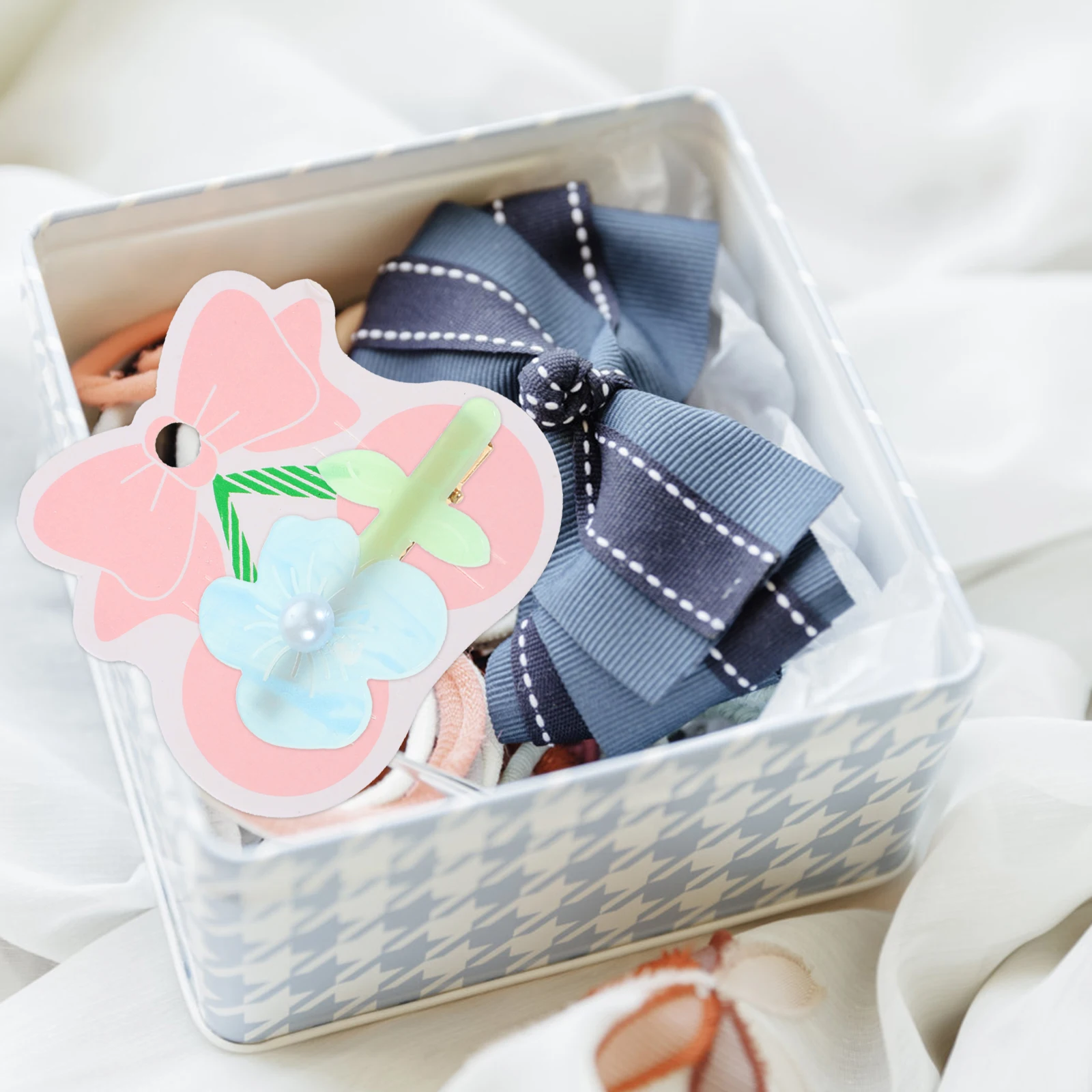 

200pcs Children Display Cards Hair Jewelry Display Holder Durable Paperboard For Bows Clips Accessories Storage Bulk