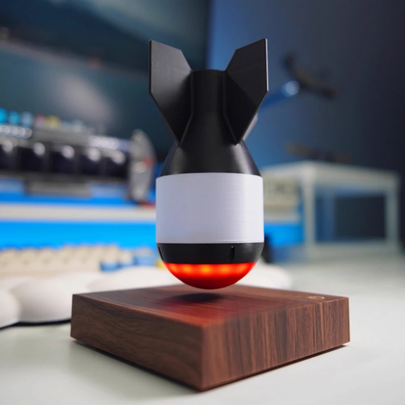 الإرتفاع المغناطيسي ثلاثية الأبعاد مطبوعة يدويا قنبلة نووية لعبة مجسمة سطح المكتب زخرفة هدية رائعة