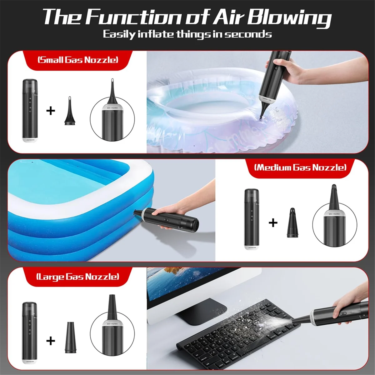 

13000PA Мощный автомобильный пылесос Мощный беспроводной перезаряжаемый ручной пылесос, мини-пылесос со светодиодной подсветкой