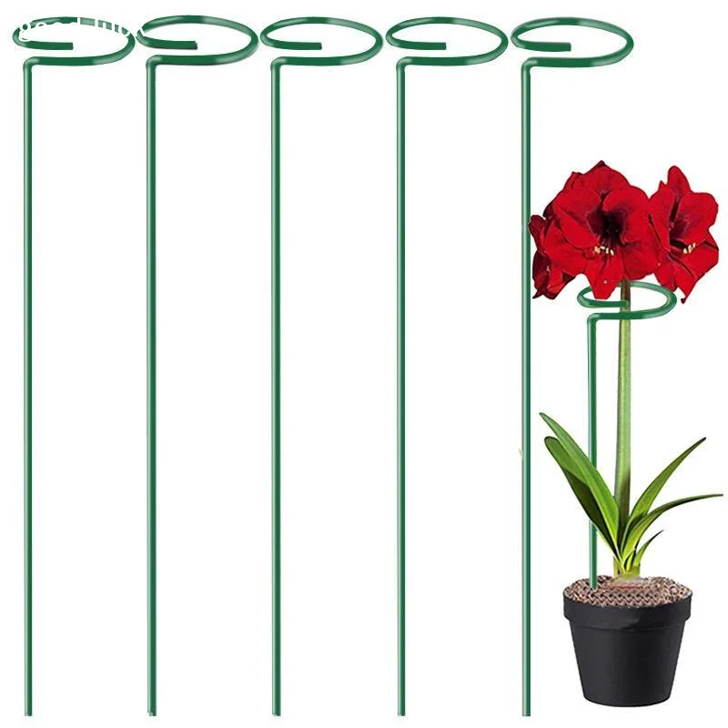 Answer35/45/55cm Metal Plants Support Rods Garden Flower Plant Stem Prevention Rod Potted Stem Anti-dropping Device Reusable