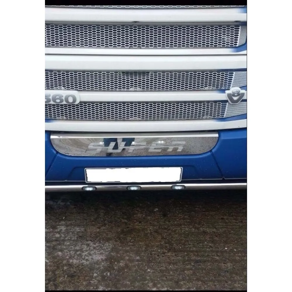 Scania 2010-inch Grill Super Chrome For Narrow Cabin Kromu WN Inox WNSC212