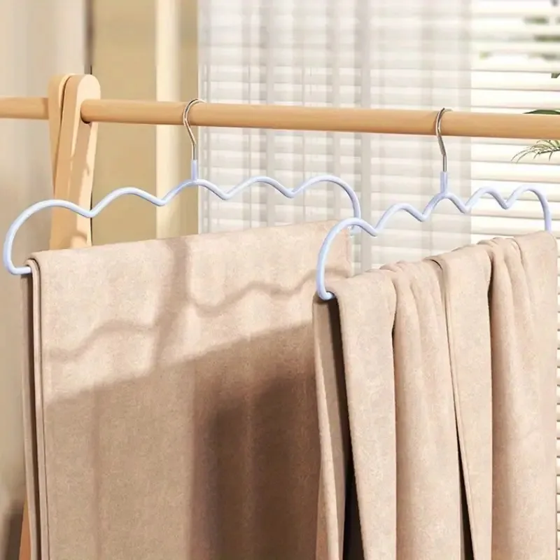 2pcs Large Metal Clothes Drying Racks with Multi Hooks | Heavy Duty Space-Saving Laundry Storage Organizer for Towels