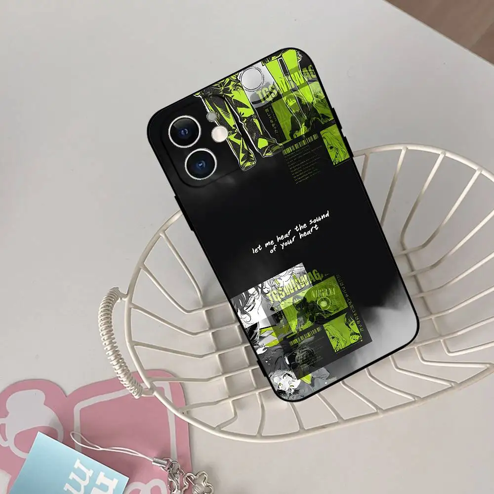 حافظة هاتف Aya Osawa Mitsuki Koga T-MitsuAya حافظة هاتف سوداء لهاتف آيفون 17/16/15/13/14 Pro Max/ 11 Plus/X/Xr/Xs Max 13 mini