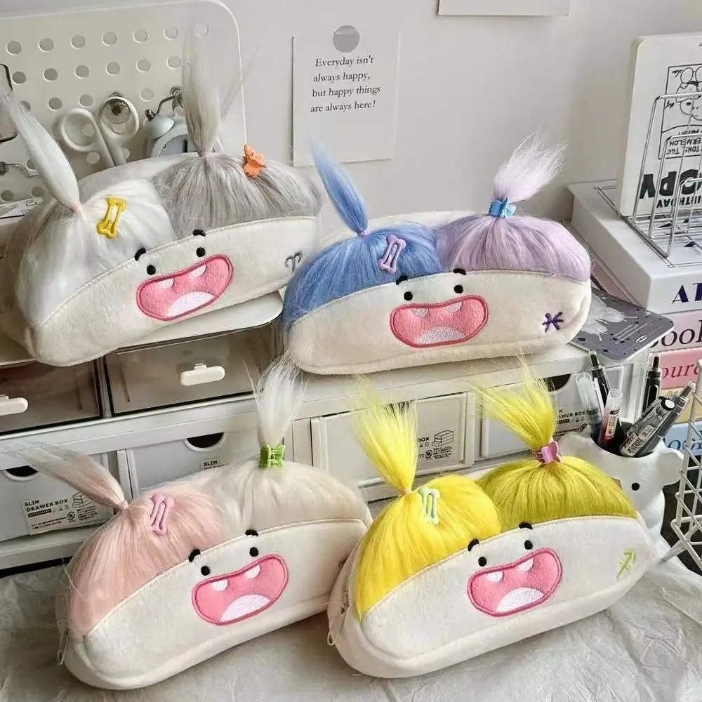 Constellation Embroidery Pen Bag Random Hair Clip Large Capacity Pen Storage Bag Stationery Organizer Pencil Case