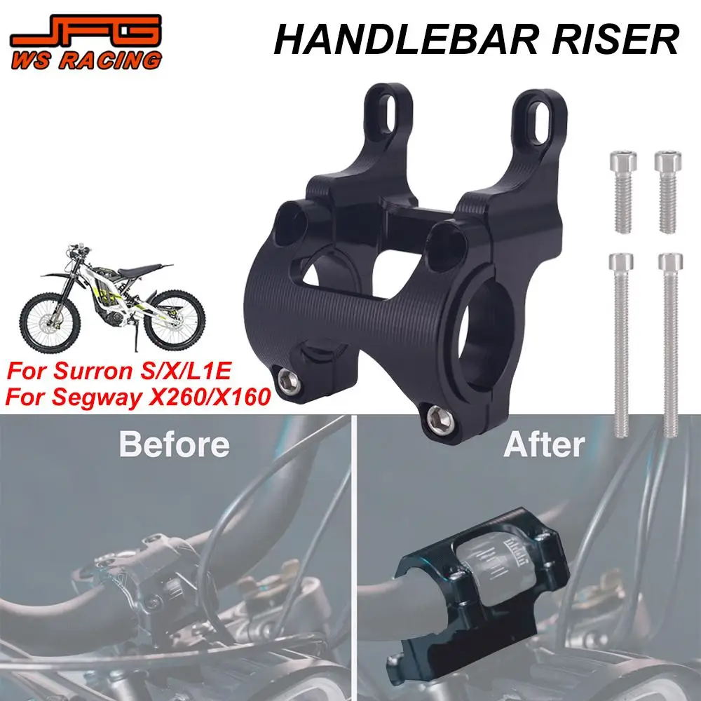 Motorcycles Handlebar Bar Riser Mount Bracket Aluminum For Surron Sur Ron Light Bee X S L1E Segway X260 X160 Electric Dirt Bike