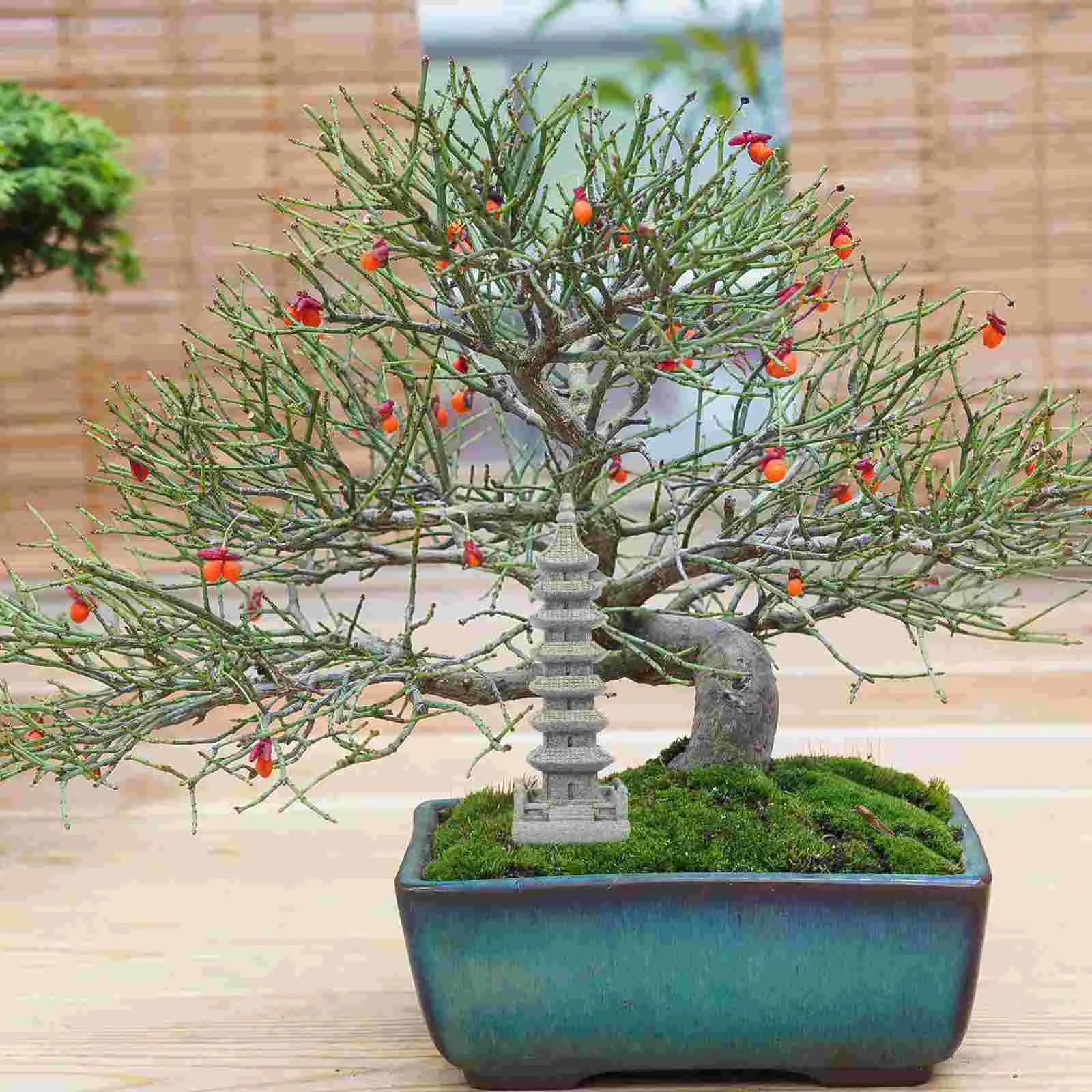 Stone Pavilion Decoration Bonsai Flower Pots Decorations Simulation Decors Zen Ornament Meditation Adorn - Image 2