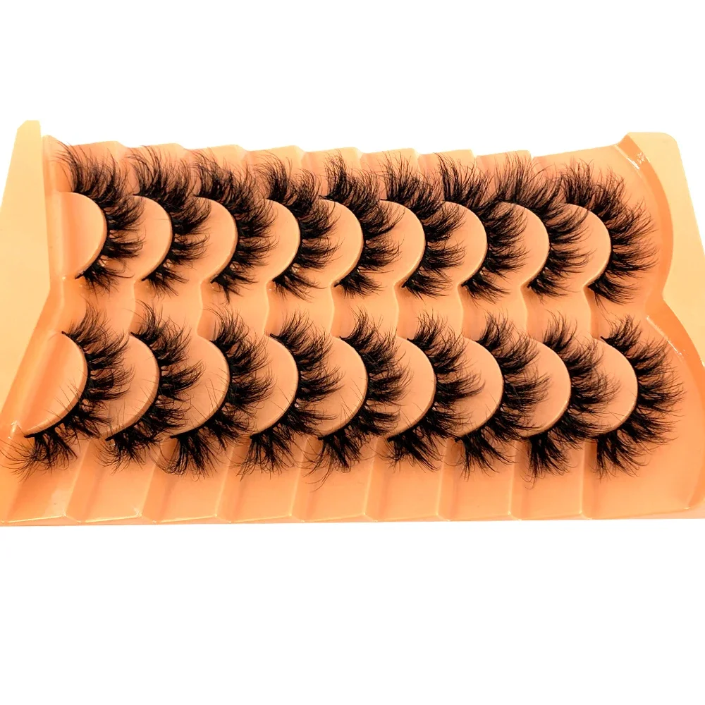 7/8/9/10 Paar Wimpern Make-up weiche flauschige 3D Nerz falsche Wimpern dicke handgemachte Volumen Nerz Wimpern Faux Cils natürliche gefälschte Wimpern