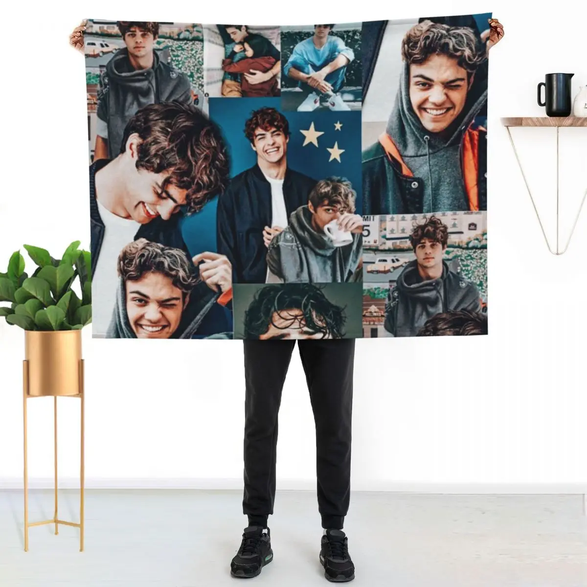 Noah Centineo, Peter Kavinsky collage phone case Throw Blanket Men's Soft Warm Throw Blanket for Couch