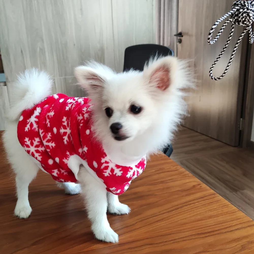 Pet Clothes,Christmas Design Neck Warm Sweater Warm Comfortable Clothes Pet Coat For Small Dogs