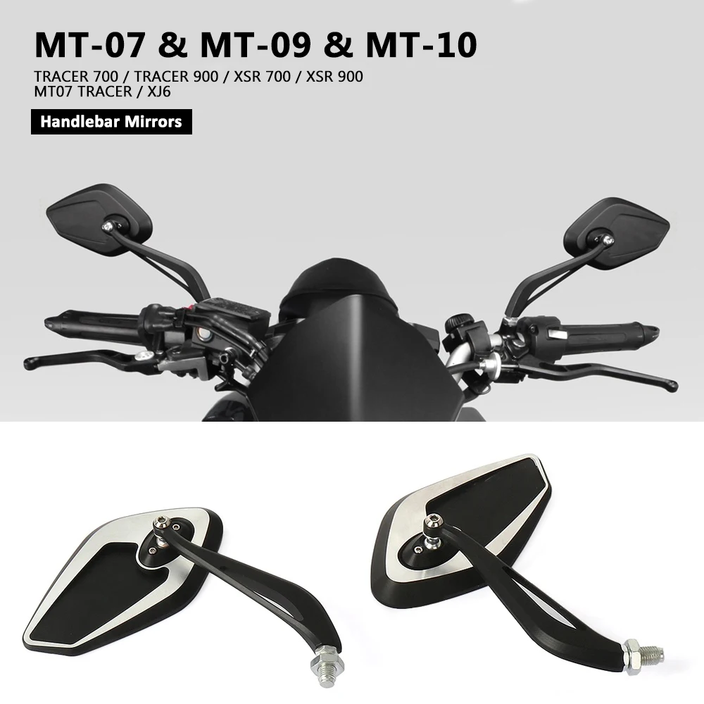 CNC Motorcycle Mirrors Universal Rear View Mirror For Yamaha MT-07 MT09 MT-09 MT-10 XSR700 XSR900 TRACER 900 Tracer 700 XJ6