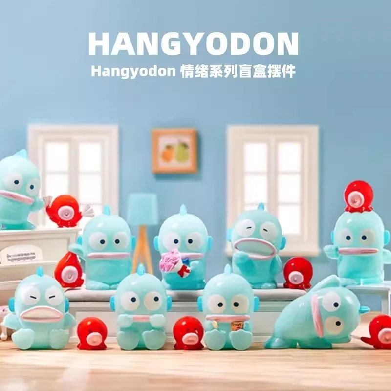 Подлинная эмоциональная серия Sanrio Hangyodon, искусственные игрушки, декор для комнаты, аниме статуэтки, Коллекционная модель, подарки для девочек