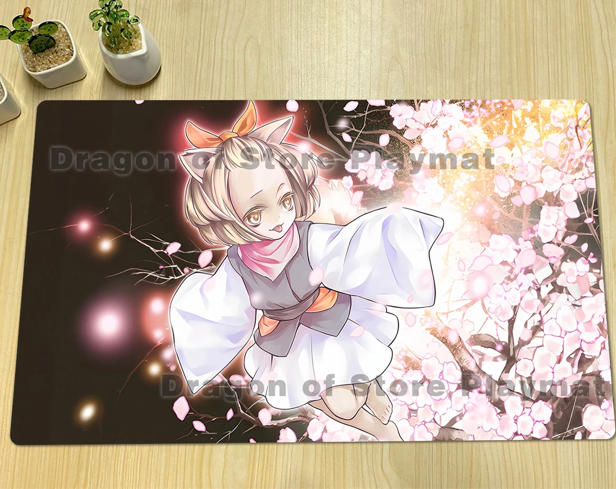 

YuGiOh Ash Blossom & Joyous Spring Playmat TCG CCG Mat Board Game Pad Trading Card Game Mat Rubber Mousepad Free Bag 600x350x2mm